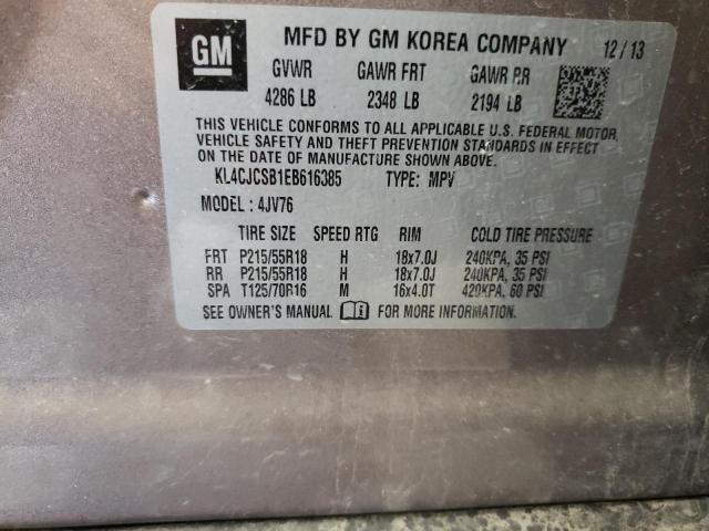 Photo 10 from auction – 2014 BUICK ENCORE with VIN KL4CJCSB1EB616385