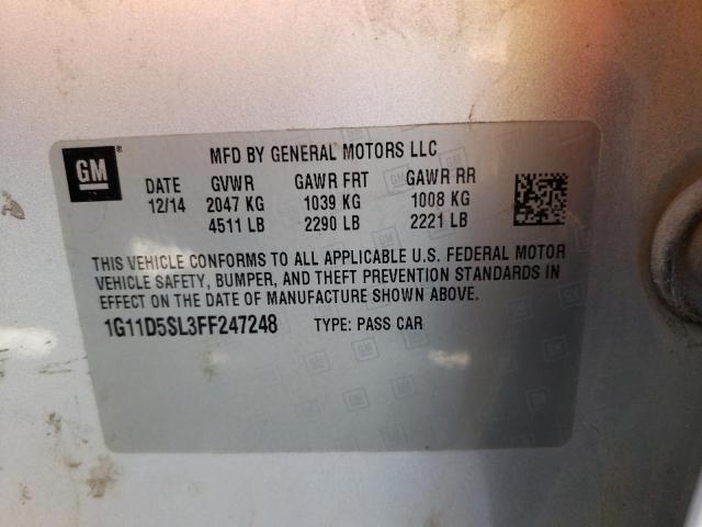 Photo 10 from auction – 2015 CHEVROLET MALIBU 2LT with VIN 1G11D5SL3FF247248