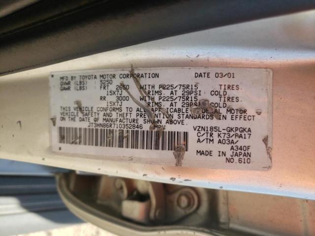 Photo 10 from auction – 2001 TOYOTA 4RUNNER SR with VIN JT3HN86R710352846