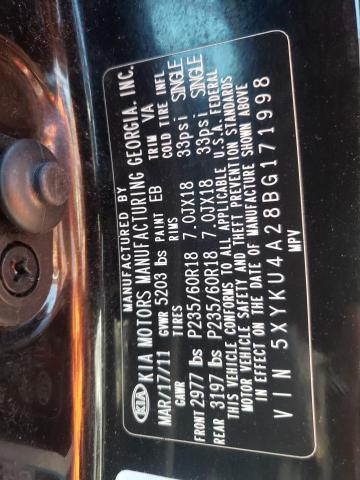 Photo 10 from auction – 2011 KIA SORENTO EX with VIN 5XYKU4A28BG171998