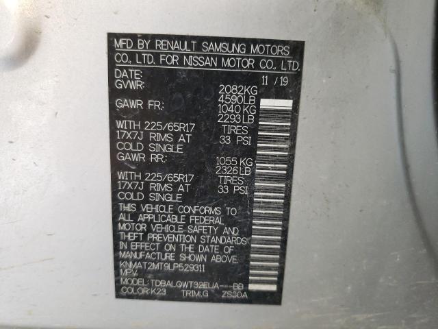 Photo 10 from auction – 2020 NISSAN ROGUE S with VIN KNMAT2MT9LP529311