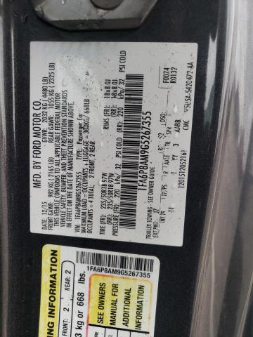 Photo 10 from auction – 2016 FORD MUSTANG with VIN 1FA6P8AM9G5267355