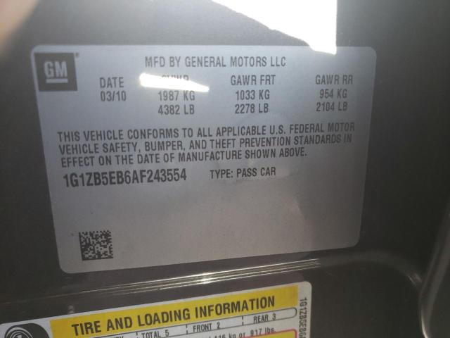 Photo 10 from auction – 2010 CHEVROLET MALIBU LS with VIN 1G1ZB5EB6AF243554