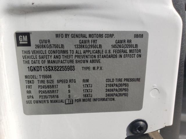 Photo 10 from auction – 2008 GMC ENVOY with VIN 1GKDT13SX82255903
