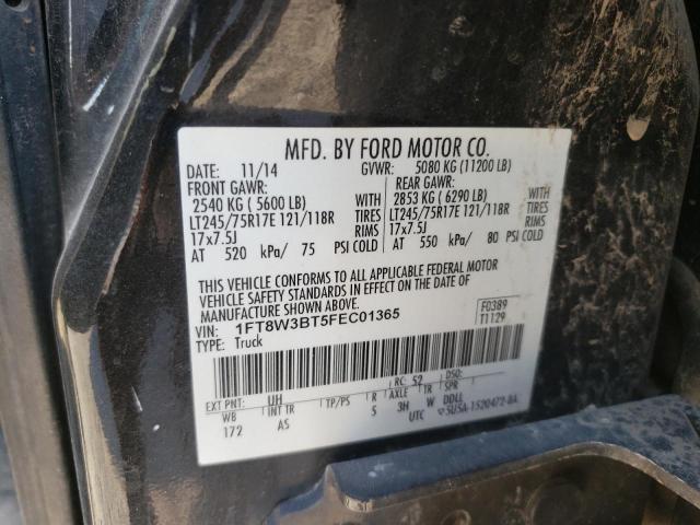 Photo 10 from auction – 2015 FORD F350 SUPER with VIN 1FT8W3BT5FEC01365