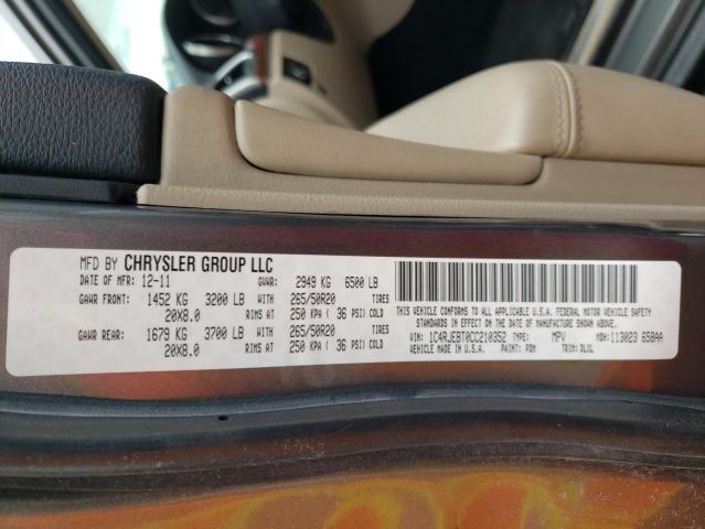 Photo 10 from auction – 2012 JEEP GRAND CHER with VIN 1C4RJEBT0CC210352