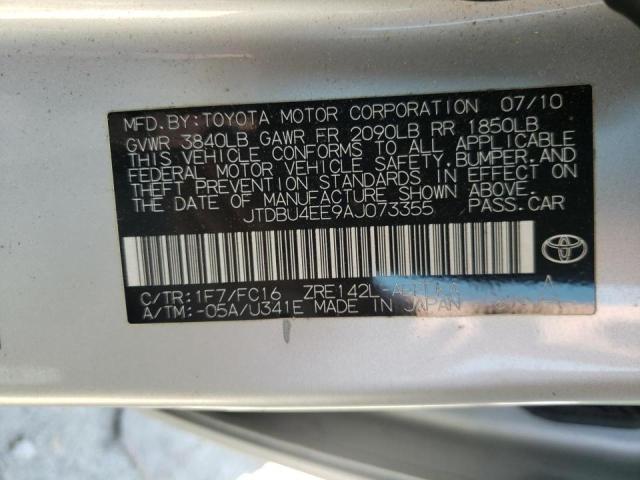 Photo 10 from auction – 2010 TOYOTA COROLLA BA with VIN JTDBU4EE9AJ073355