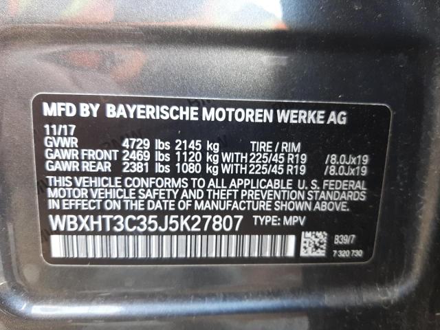 Photo 10 from auction – 2018 BMW X1 XDRIVE2 with VIN WBXHT3C35J5K27807