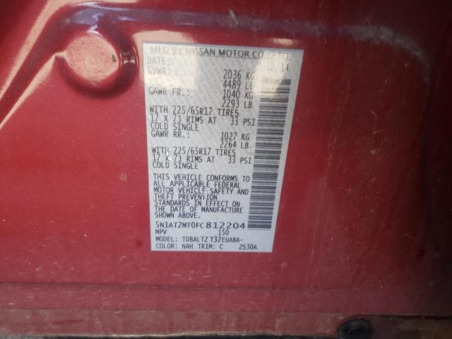Photo 10 from auction – 2015 NISSAN ROGUE S with VIN 5N1AT2MT0FC812204