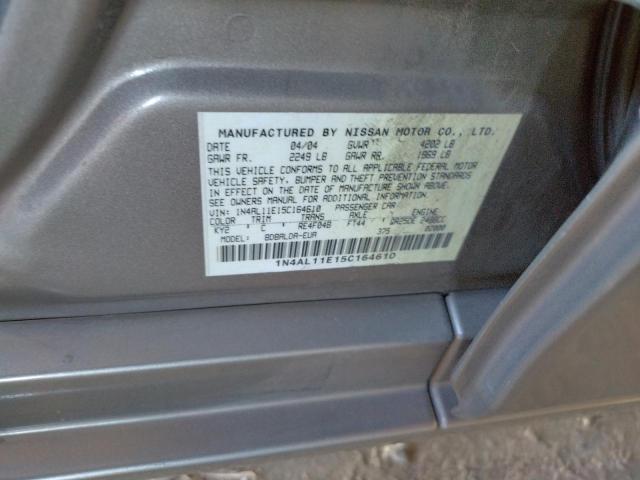 Photo 10 from auction – 2005 NISSAN ALTIMA S with VIN 1N4AL11E15C164610