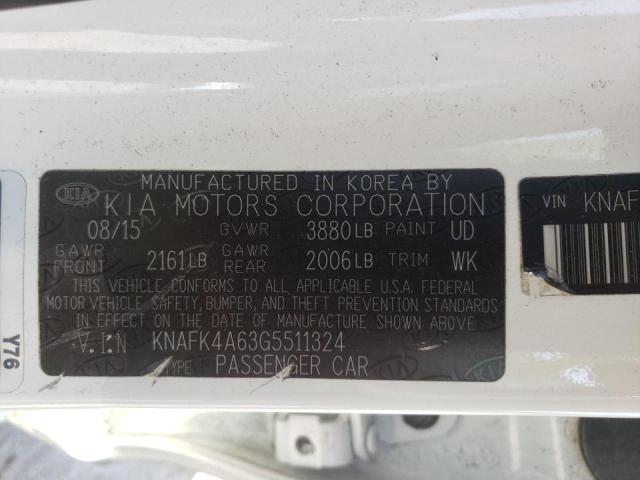 Photo 10 from auction – 2016 KIA FORTE LX with VIN KNAFK4A63G5511324