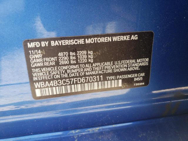 Photo 10 from auction – 2015 BMW 435 XI GRA with VIN WBA4B3C57FD670311