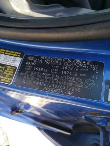 Photo 10 from auction – 2008 KIA RIO with VIN KNADE123386317955