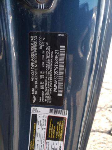 Photo 10 from auction – 2009 MINI COOPER S with VIN WMWMS33579TG89521