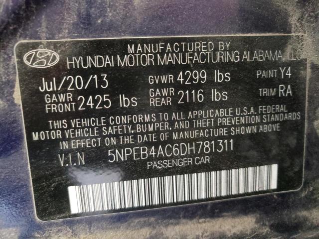 Photo 10 from auction – 2013 HYUNDAI SONATA GLS with VIN 5NPEB4AC6DH781311