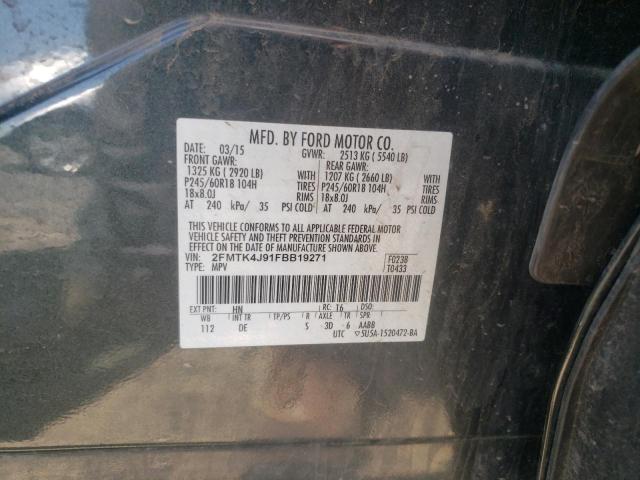 Photo 10 from auction – 2015 FORD EDGE SEL with VIN 2FMTK4J91FBB19271