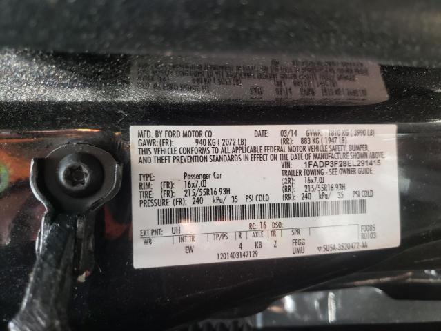 Photo 10 from auction – 2014 FORD FOCUS SE with VIN 1FADP3F28EL291415