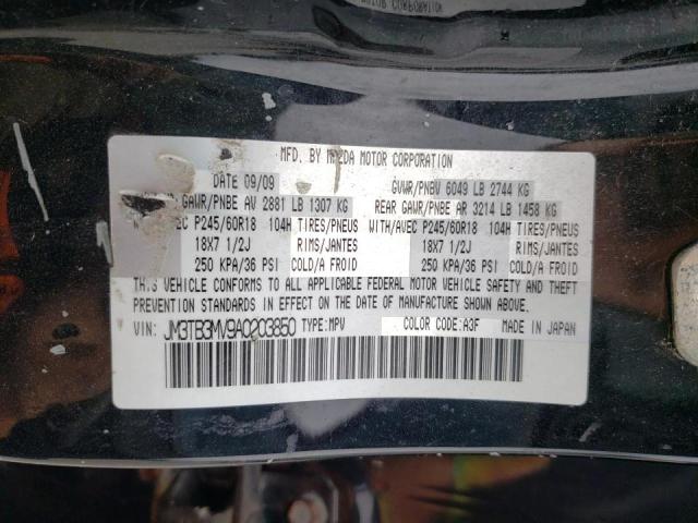 Photo 10 from auction – 2010 MAZDA CX-9 with VIN JM3TB3MV9A0203850