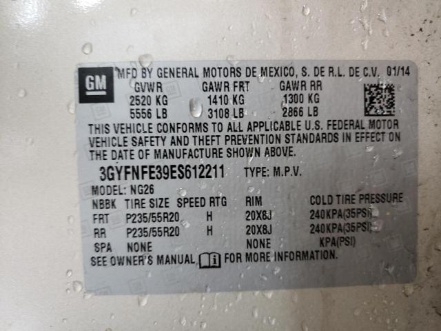 Photo 10 from auction – 2014 CADILLAC SRX PERFOR with VIN 3GYFNFE39ES612211