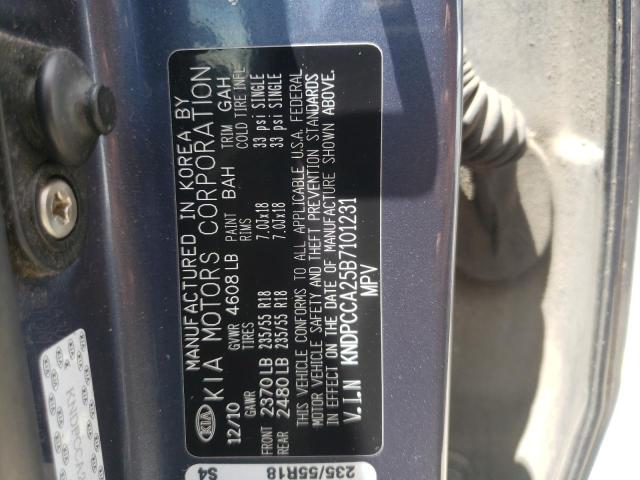 Photo 10 from auction – 2011 KIA SPORTAGE E with VIN KNDPCCA25B7101231