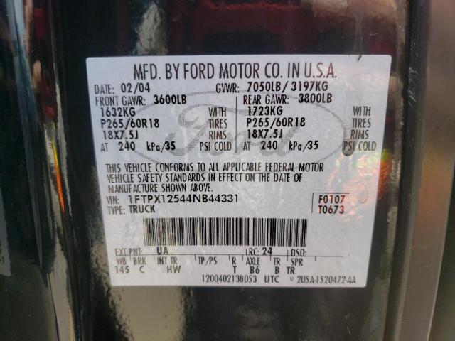 Photo 10 from auction – 2004 FORD F150 with VIN 1FTPX12544NB44331