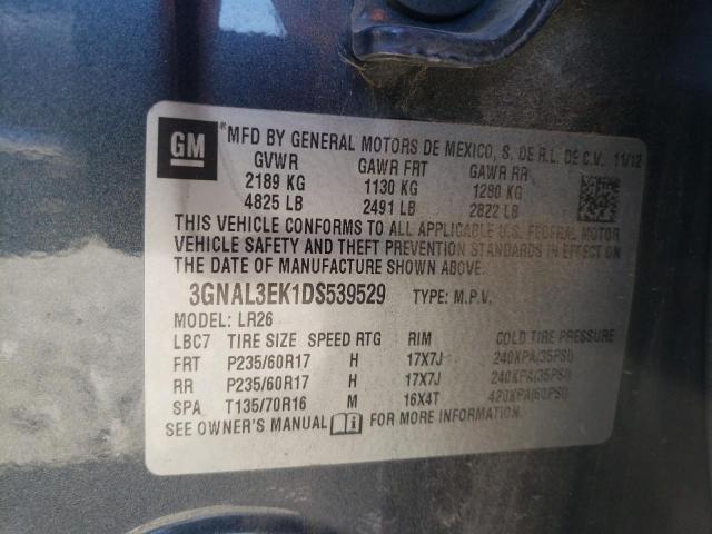 Photo 10 from auction – 2013 CHEVROLET CAPTIVA LT with VIN 3GNAL3EK1DS539529