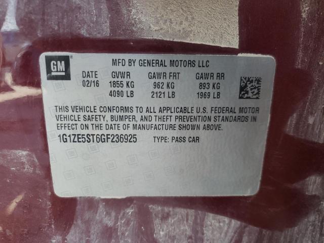 Photo 10 from auction – 2016 CHEVROLET MALIBU LT with VIN 1G1ZE5ST6GF236925