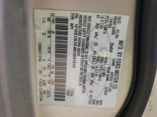 Photo 10 from auction – 2006 FORD EXPLORER with VIN 1FMEU63E46UB41610