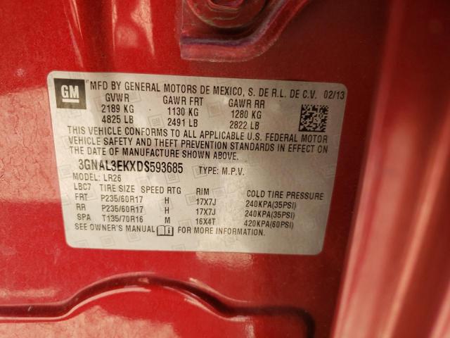 Photo 10 from auction – 2013 CHEVROLET CAPTIVA LT with VIN 3GNAL3EKXDS593685