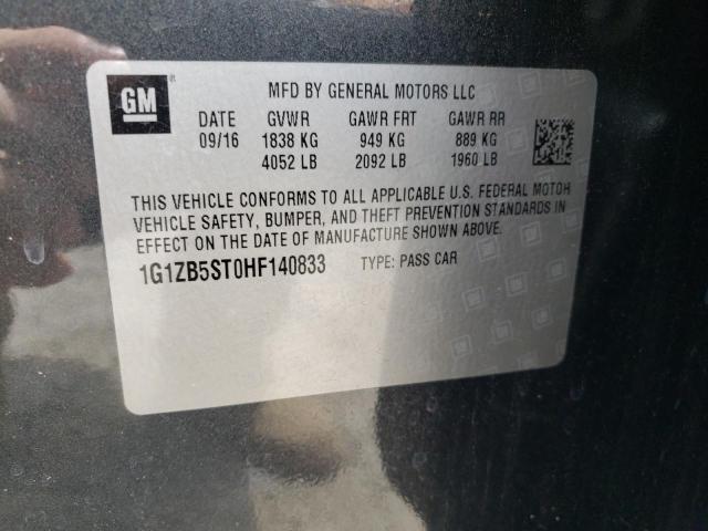 Photo 10 from auction – 2017 CHEVROLET MALIBU LS with VIN 1G1ZB5ST0HF140833