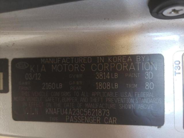 Photo 10 from auction – 2012 KIA FORTE EX with VIN KNAFU4A23C5621873