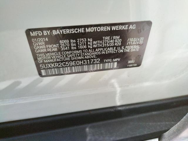 Photo 10 from auction – 2014 BMW X5 SDRIVE3 with VIN 5UXKR2C59E0H31732