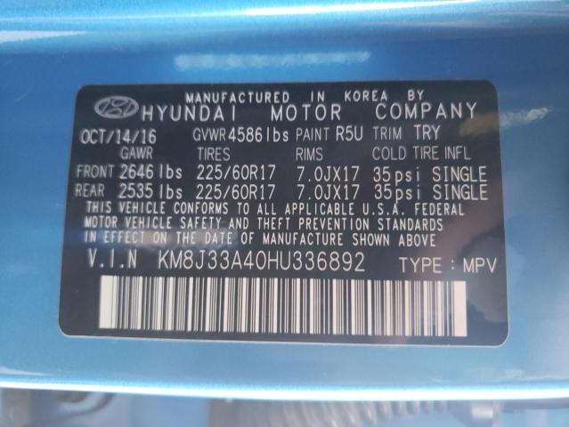 Photo 10 from auction – 2017 HYUNDAI TUCSON LIM with VIN KM8J33A40HU336892