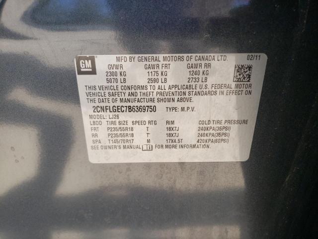 Photo 10 from auction – 2011 CHEVROLET EQUINOX LT with VIN 2CNFLGEC7B6369750