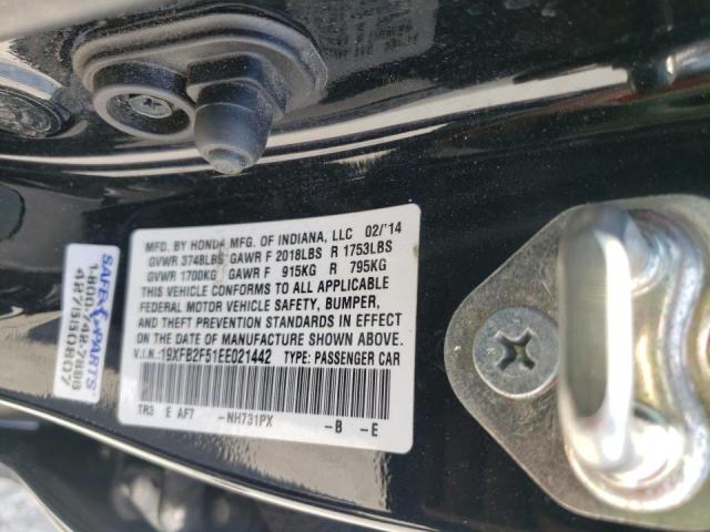 Photo 10 from auction – 2014 HONDA CIVIC LX with VIN 19XFB2F51EE021442