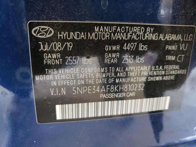 Photo 10 from auction – 2019 HYUNDAI SONATA LIM with VIN 5NPE34AF8KH810232