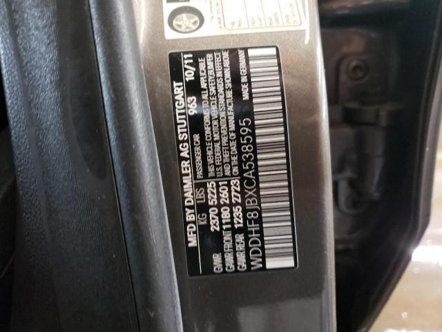 Photo 10 from auction – 2012 MERCEDES-BENZ E 350 4MAT with VIN WDDHF8JBXCA538595