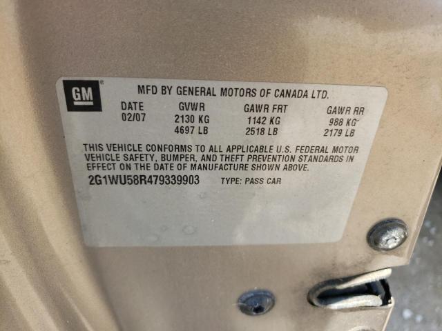 Photo 10 from auction – 2007 CHEVROLET IMPALA LTZ with VIN 2G1WU58R479339903