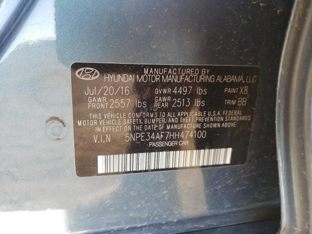 Photo 10 from auction – 2017 HYUNDAI SONATA SPO with VIN 5NPE34AF7HH474100