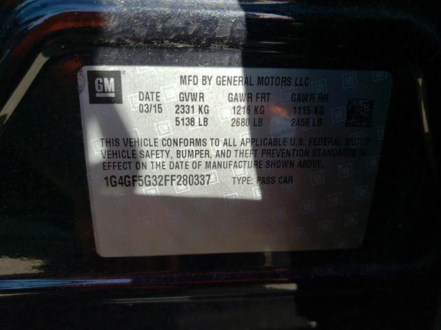Photo 10 from auction – 2015 BUICK LACROSSE P with VIN 1G4GF5G32FF280337