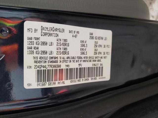 Photo 10 from auction – 2007 DODGE GRAND CARA with VIN 2D4GP44L77R306900