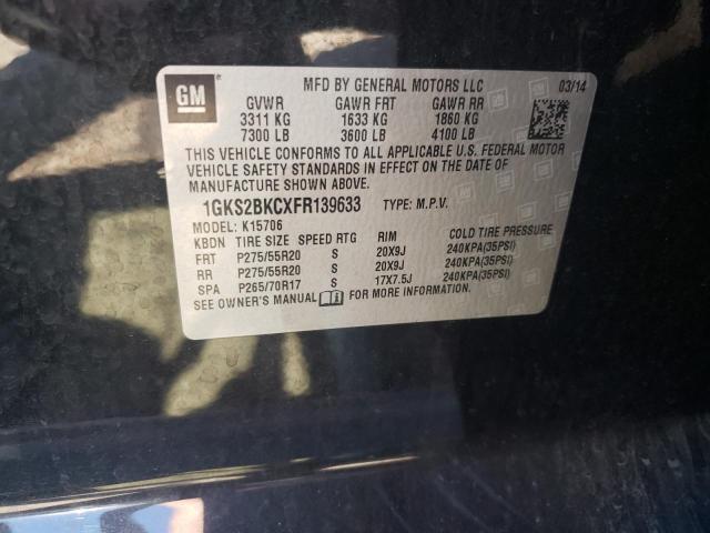 Photo 10 from auction – 2015 GMC YUKON SLT with VIN 1GKS2BKCXFR139633