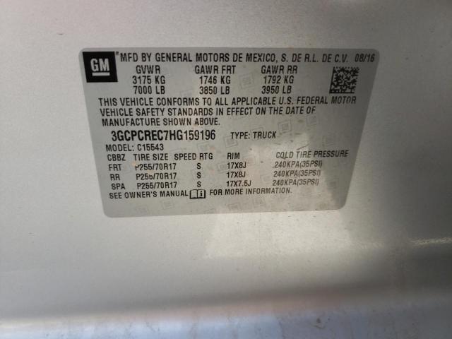 Photo 10 from auction – 2017 CHEVROLET SILVERADO with VIN 3GCPCREC7HG159196