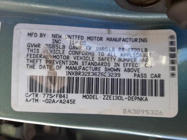 Photo 10 from auction – 2006 TOYOTA COROLLA CE with VIN 1NXBR32E36Z629239