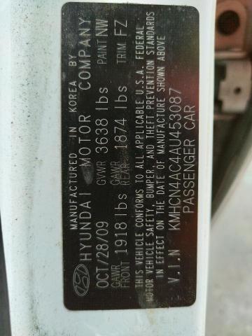 Photo 10 from auction – 2010 HYUNDAI ACCENT GLS with VIN KMHCN4AC4AU453087