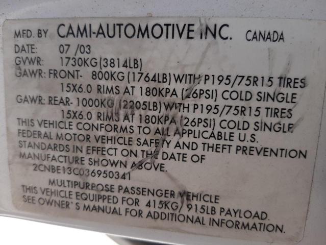 Photo 10 from auction – 2003 CHEVROLET TRACKER with VIN 2CNBE13C036950341