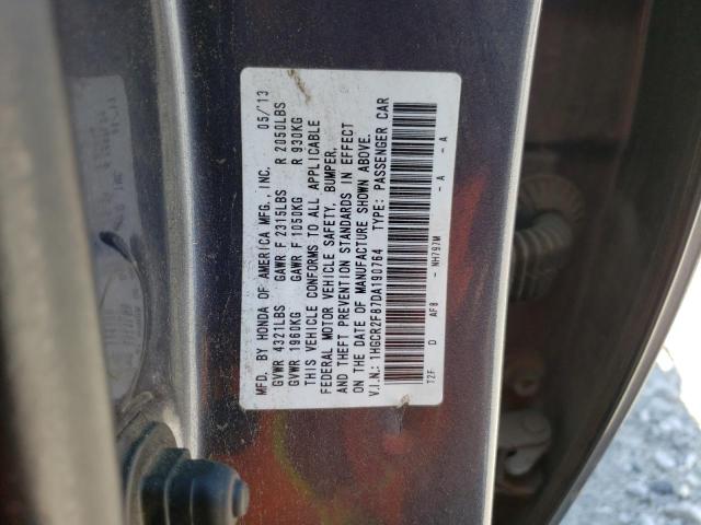 Photo 10 from auction – 2013 HONDA ACCORD EXL with VIN 1HGCR2F87DA190764