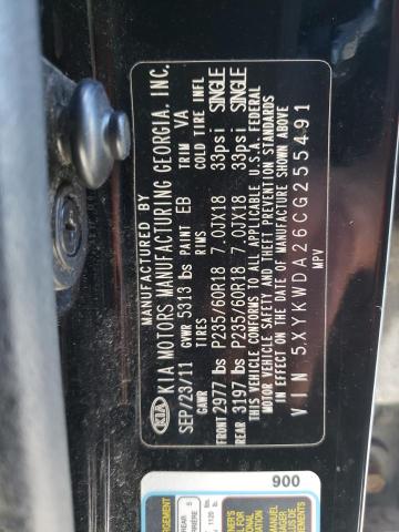 Photo 10 from auction – 2012 KIA SORENTO SX with VIN 5XYKWDA26CG255491