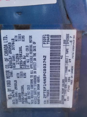 Photo 10 from auction – 1993 FORD F150 with VIN 2FTEF14N5PCB03742
