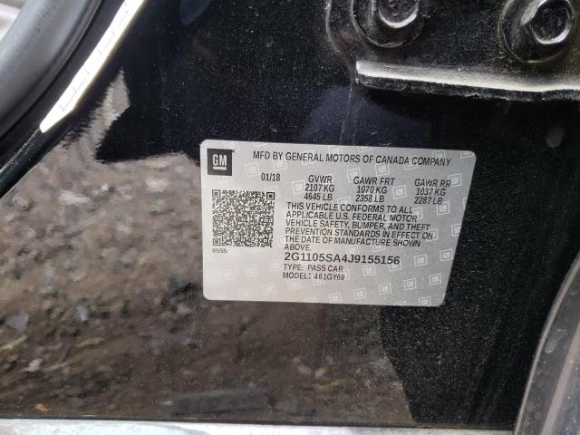 Photo 10 from auction – 2018 CHEVROLET IMPALA LT with VIN 2G1105SA4J9155156